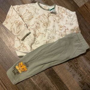 Disney Cream and Light Green Lion King Outfit